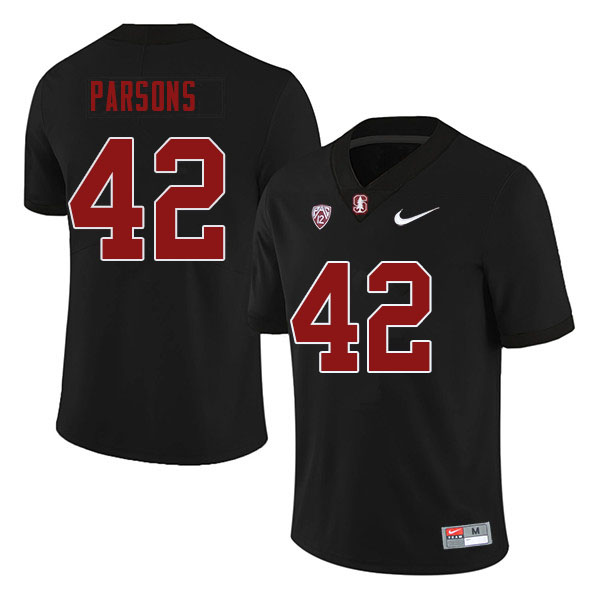 Men-Youth #42 Bailey Parsons Stanford Cardinal College 2023 Football Stitched Jerseys Sale-Black